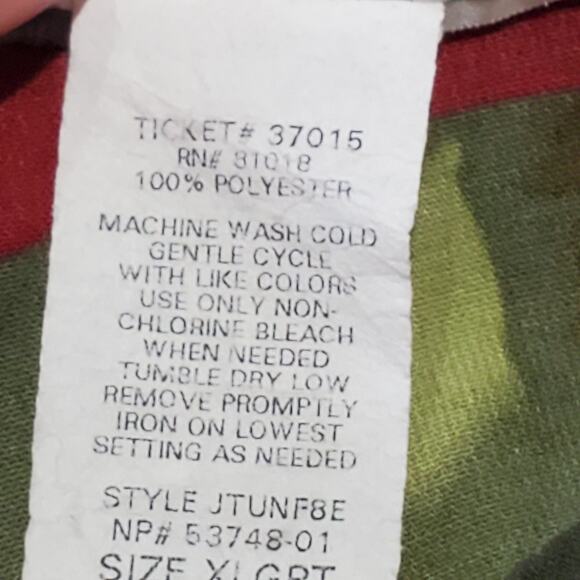 Elisabeth Williams Red Gold Green Fall Autumn Color Block Button Top Jacket Vtg - Picture 5 of 8